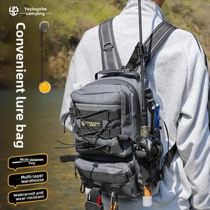 Sac à dos et sac bandoulière multifonctionnel Luya en PVC pour ranger les équipements de pêche, sac de rangement pour cannes à pêche, pour campeurs et pêcheurs - Product Image 2