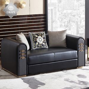 100% إيطاليا الجلود أريكة الزاوية أريكة آخر الحديث تشيسترفيلد 3 مقاعد جلد البقر والجلود أريكة كبيرة - Product Image 2