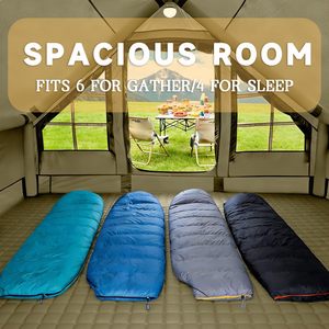 Carpa Inflable de Camping Familiar para Exteriores de 17.28m, de Lujo, con Tela de Algodón TC, Impermeable, de Doble Capa, para 8-10 Personas, para las Cuatro Estaciones - Product Image 4