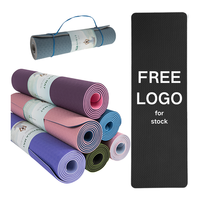 Tapis de Yoga TPE Antidérapant Personnalisable avec Logo Gratuit pour Homme ou Femme, Idéal pour Pilates et Fitness, Alignement Parfait