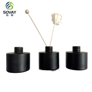 Chai thủy tinh đen mờ 50ml, 100ml, 120ml, 150ml, 200ml đựng tinh dầu khuếch tán sậy, nắp chai trang trí nhà cửa khách sạn, chai thủy tinh tròn - Product Image 3