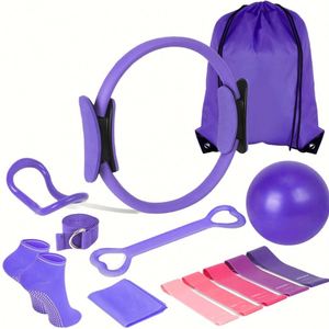 Cercle de Pilates durable avec logo personnalisé, ensemble d'anneaux Wheatball 25 cm, bande de tension TPE, accessoire de yoga pour l'étirement et outils de soutien - Product Image 1