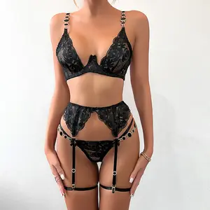 Sexy Lingerie For Women Naughty For Sex V Neck High Cut Bodysuit See  Through Bowknot Bandage Teddy Halter Neck Underwear