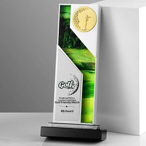 Trofeo de Golf Personalizado con Diseño de Campo de Golf y Pelota, Recuerdo Deportivo Metálico Creativo, Premios de Competición - Product Image 5