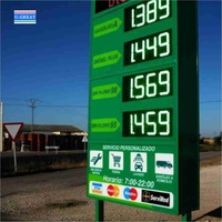 20 pouces haute luminosité forme 8.888 8.889/10 télécommande sans fil LED affichage du prix de l'essence pour station service