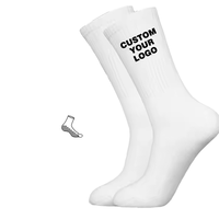 Chaussettes de sport personnalisées en gros pour usine, respirantes, anti-transpiration, en tricot, montantes, en coton, avec logo personnalisé
