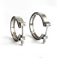 Factory Direct T-Bolt Heavy-Duty Hose Clamp, Stainless Steel V-Band Clamp for Auto Parts, Exhaust Pipe Fixing Clamp