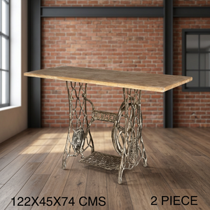Meilleure Collection : Table Console Vintage en Bois avec Plateau, Style Singer, Art Antique de l'Himalaya - Product Image 6