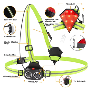 TOACH Offre Spéciale feux de course pour coureurs étanche USB Rechargeable nuit course Led poitrine lumière marche lumière - Product Image 3