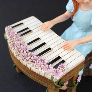 Nuevo Set Luminoso Transfronterizo de <span class=keywords><strong>Hadas</strong></span> y Pequeños Animales Tocando el Piano, Adornos de Resina para Paisajes con Escena Creativa de Concierto en el Bosque - Product Image 3