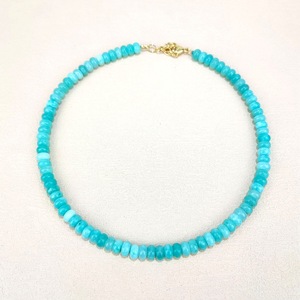 Collana girocollo da donna con perle di giada e cristalli a forma di abaco, in pietre semipreziose colorate, idea regalo - Product Image 6