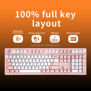 New HengYu Wireless Cherry Axis <b>USB</b> Type-C 108-<b>Key</b> Triple-Mode Silent Mechanical Gaming Full Size Anti-Ghosting No Backlit Tripl - Product Image 5