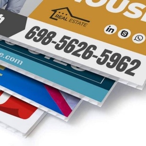 Customized 4mm PP <b>Plastic</b> Corrugated <b>Sheets</b> Custom Letter Yard Corrugated Signs Board Birthday Corrug Yard Sign Stake Cutting - Product Image 4