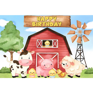Fondo <span class=keywords><strong>de</strong></span> fotografía <span class=keywords><strong>de</strong></span> campo con molino <span class=keywords><strong>de</strong></span> viento, granja roja, animales <span class=keywords><strong>de</strong></span> granja, telón <span class=keywords><strong>de</strong></span> fondo para boda, pancarta personalizable para fiesta <span class=keywords><strong>de</strong></span> <span class=keywords><strong>cumpleaños</strong></span> <span class=keywords><strong>infantil</strong></span> - Product Image 2