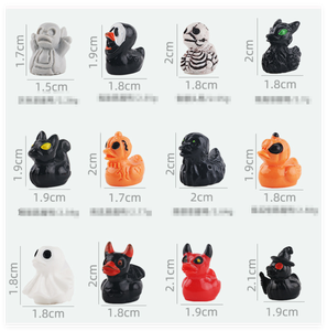 Kawaii in miniatura resina di Halloween papera 3D Micro paesaggio per bambini decorazione giardino acquario giocattolo animale resina artigianale - Product Image 2