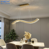 Lampes modernes, lampe en cristal de luxe, lustre LED pour salle à manger, éclairage créatif simple, lustre suspendu