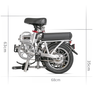 FANCY 128CM bicicletta elettrica pieghevole Custom Logo a forma di <span class=keywords><strong>Z</strong></span> corpo donna bicicletta elettrica con porta cellulare - Product Image 4
