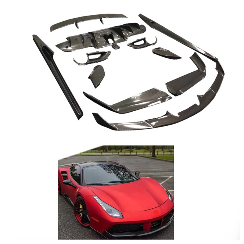 Carbon Fiber N Style Body Kit for Ferrari 488 Upgrade Front Lip Rear ...