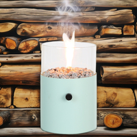 Mini foyer à gaz de bureau moderne 190g bouteille de bidon en acier de forme ronde compatible avec les foyers et les lanternes