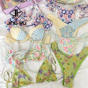 Traje de Baño de Diseño OEM para Mujer, Estampado a Doble Cara, Traje de Baño Personalizado de Poliéster Reciclado - Product Image 1