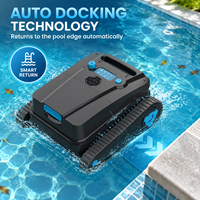 Nettoyeur de piscine robotisé sans fil pour murs, avec batterie 5200 mAh et autonomie de 150 minutes, panier filtrant de 4 L