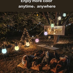 Waterproof Outdoor Festoon LED <b>Light</b> Kit 15m Connectable Hanging <b>String</b> <b>Light</b> App-controlled Voice-controlled with 15 Bulbs - Product Image 4