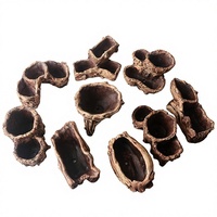 Pot double créatif de style européen en ciment, design tronc d'arbre, pour plantes succulentes, respirant, avec caractéristiques lumineuses ; Vente en gros