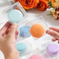 Boîtes à macarons individuelles transparentes en PET, mini boîtes pour friandises/cadeaux, 2,13x2,13x1,34, matériaux recyclés, fabriquées, boîte à bonbons, emballage de boulangerie