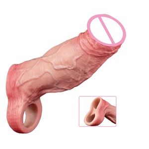 New Design Cock Ring Condom Penis Sleeve Realistic Hollow Ring Delay Ejaculation Penis Enlargement Extender - Product Image 1