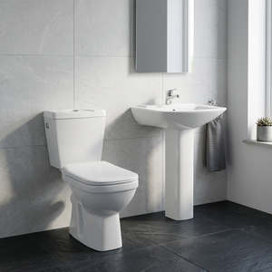 Lybia sanitaire céramique Nigeria salle de bains cuvette de toilette piédestal bassin ensemble pour Suite pays africains - Product Image 3