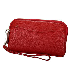 COWHEAD Bolso de Mano de Cuero Genuino para Mujer, Mini Bolso de Muñeca con Cierre de Cremallera, Moderno Porta Celular - Product Image 2
