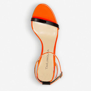 Eleganti tacchi da donna <span class=keywords><strong>arancioni</strong></span> neri cinturino <span class=keywords><strong>con</strong></span> fibbia alla moda sandali a spillo <span class=keywords><strong>scarpe</strong></span> <span class=keywords><strong>tacco</strong></span> alto donna multicolore - Product Image 4