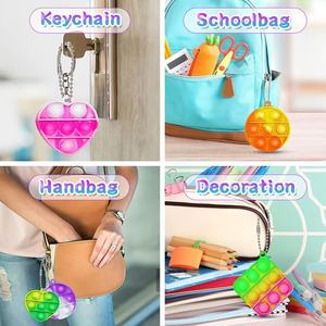 عرض مميز سلسلة مفاتيح لعبة fidpot من السيليكون مخصصة دفع فقاعة fidbot سلسلة مفاتيح صغيرة من السيليكون - Product Image 4