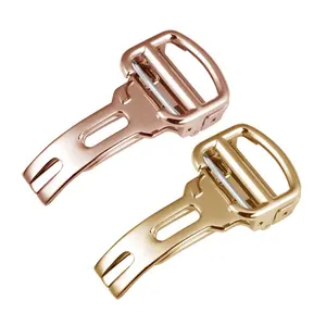 Mode 12mm 14mm 16mm 18mm 20mm poli déploiement fermoir <span class=keywords><strong>papillon</strong></span> <span class=keywords><strong>boucle</strong></span> de montre pliante - Product Image 1