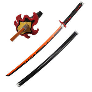 Ingrosso 104 cm cacciatrice di demoni giapponese Cosplay in legno spada Samurai a basso prezzo giocattolo spada - Product Image 2