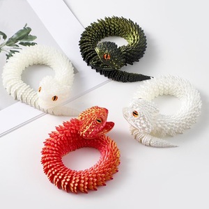 Figura de Serpiente Víbora Articulada Impresa en 3D, con Brillo en la Oscuridad, Boca Abrible, Juguete para Niños, Escala 1/12, Temática de Películas y TV - Product Image 5