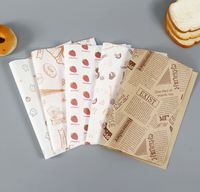 Emballage alimentaire personnalisé avec logo, pour pizzas, frites, tacos, hamburgers, papier résistant à la graisse à carreaux roses