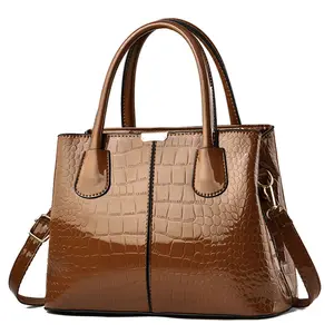 High Quality Casual Big Shoulder Ladies PU Leather Fashion Hand Bags Women Tote