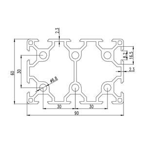 6090 Heavy-Duty T-Slot Extrusion <strong>Aluminum</strong> Frame Black Silver Anodized Aluminium <strong>Profile</strong> for <strong>Industrial</strong> Fence - Product Image 4