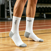 Chaussettes de course en coton personnalisées en gros, chaussettes de sport de football personnalisées, chaussettes antidérapantes pour hommes