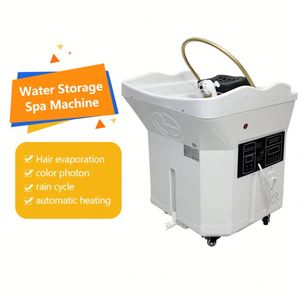 Bac à shampoing mobile sur roulettes, réglable, avec réservoir d'eau de 60L et fonction de massage pour le soin du cuir chevelu - Product Image 1