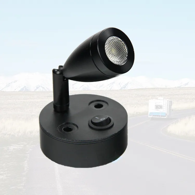 Projecteur LED RV Lampe de lecture de petite taille Port de charge USB Projecteur pivotant à 360 degrés pour RV Boating