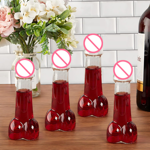 Verres à Cocktail Martini à haute teneur en bore de jus Transparent cadeau parfait pour la décoration de bar tasse en forme de pénis verre Dick verre phallique - Product Image 1