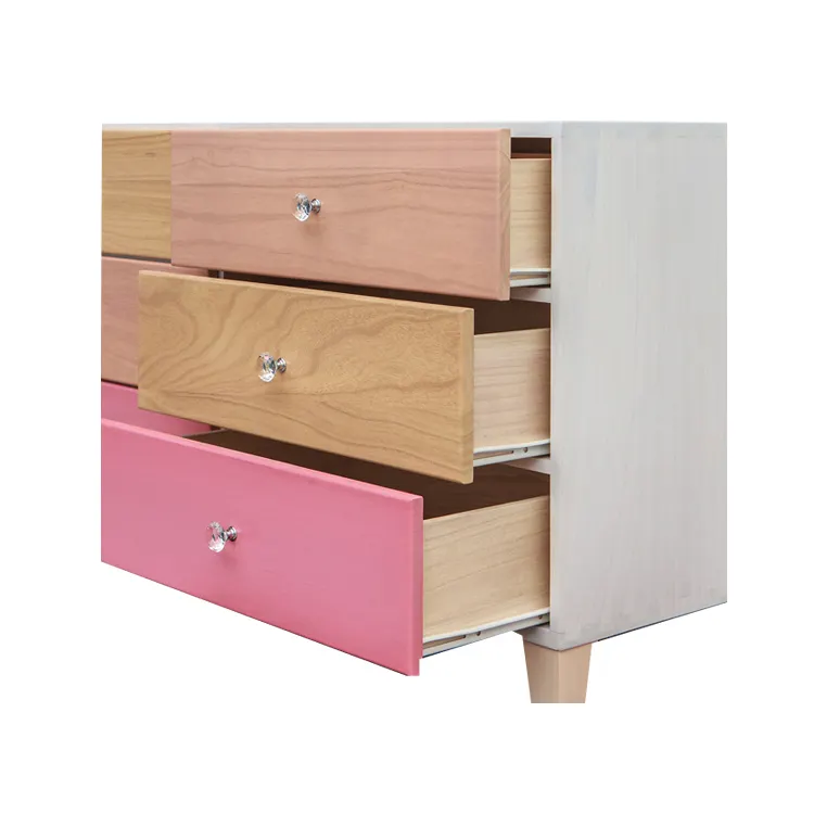 a large assorted color paulownia wooden and modern chests of drawers