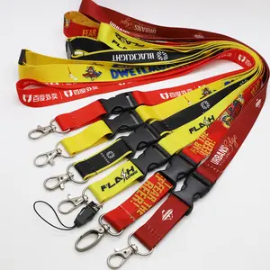 Adjustable Car Lanyard Short Promotional Lanyard Breakaway ID Card Holder Sublimation Lanyards