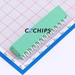 MX142V-5.08-12P-GN01-Cu-A Spring Terminal Block Through hole Component (THT),P=5.08mm Connector 1x12P 5.08mm Green Through Hole - Product Image 2