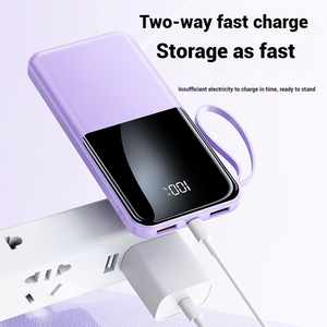 OEM/ODM 20W + PD 22,5 W 10000mAh Power Bank Tipo C Cargador de teléfono portátil Batería Power Bank con 2 cables de carga rápida - Product Image 3