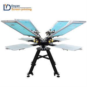 Doyan 4 couleurs 4 stations Imprimante de t-shirts Plaque d'aluminium Machine de sérigraphie manuelle avec micro <span class=keywords><strong>enregistrement</strong></span> - Product Image 6