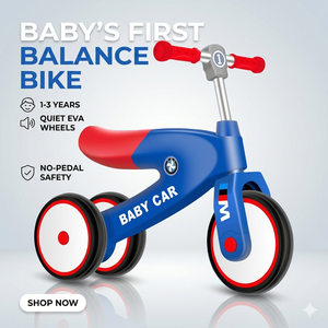 Bicicleta de Equilibrio para Niños Pequeños de 3 Ruedas, Antivuelco y Ligera, Certificada por EN71, Directo de Fábrica - Product Image 2