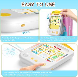 Juguete Educativo Interactivo para Niños, Tableta <span class=keywords><strong>de</strong></span> Aprendizaje sin Pantalla, Juguete <span class=keywords><strong>de</strong></span> Aprendizaje Fonético con 30 Tarjetas <span class=keywords><strong>de</strong></span> Memoria - Product Image 3